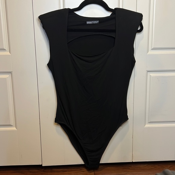 SHEIN Tops - SHEIN Bodysuit With Shoulder Pads